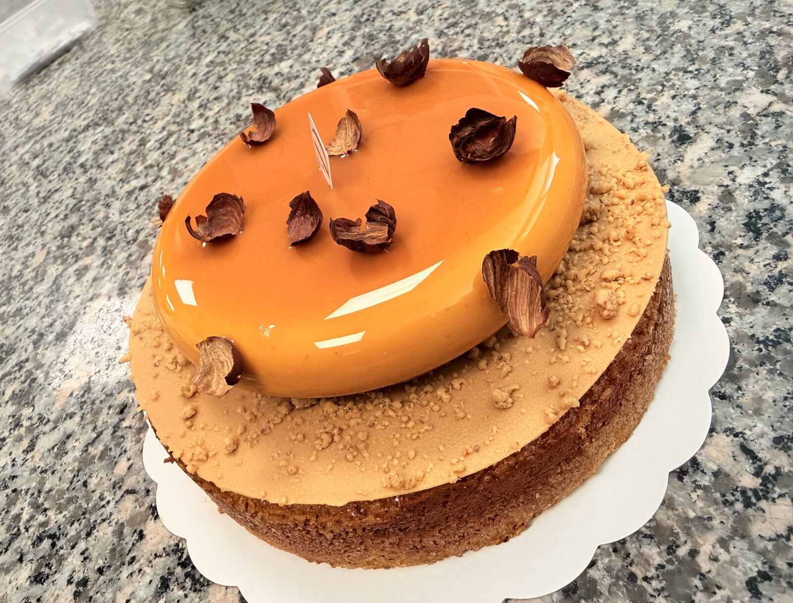 Tiered Caramel Hazelnut Entremet