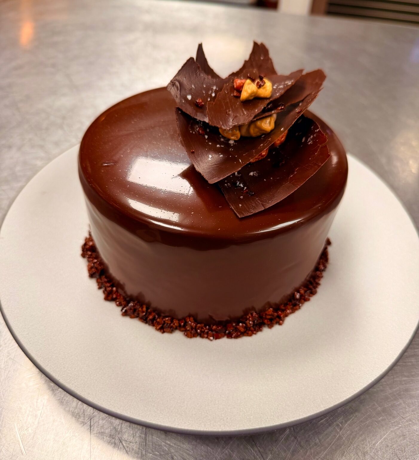 Chocolate Tuile with Praline
